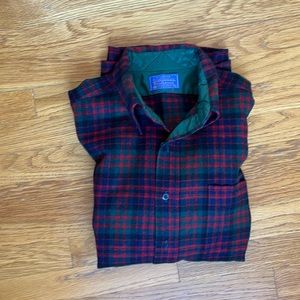 Men’s vintage wool Pendleton Medium plaid button down Shirt